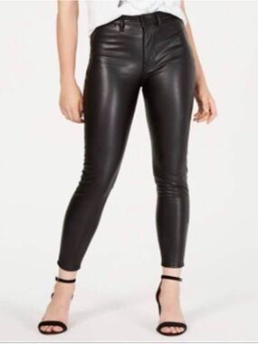 Kendall & Kylie Black Faux Leather High-Rise Skinny Pants Size XL